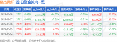 聚杰微纤（300819）8月8日从力资金净卖出215072万元